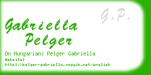gabriella pelger business card